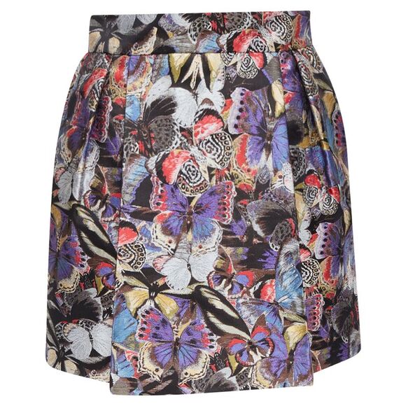 VALENTINO Dresses & Skirts - Valentino silk blend butterfly jacquard high waisted skirt